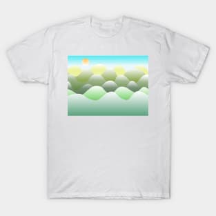 Summer hills under sun light T-Shirt